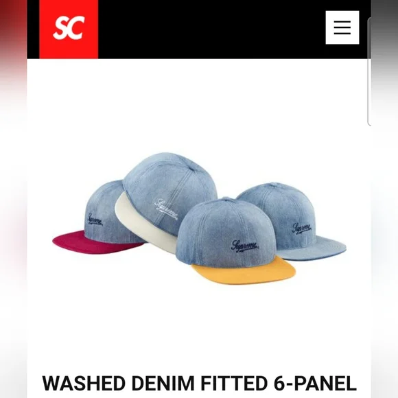 Supreme Washed Denim Fitted 6- Panel *SS13*